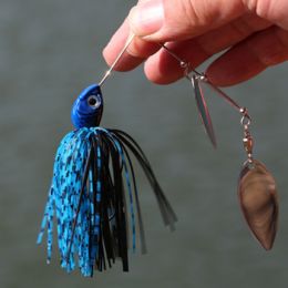 Rotating Composite Sequins Beard Guy SPINNER BAIT Lure Bait Water Surface Tractor Bass Hook