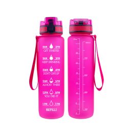 32OZ Space Cup 1000ml Plastic Water Bottle Cycling Sports Water Cup Wholesale Convenient Walking Drinking Bottle LOGO (colour: red)