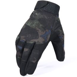 Tactical Gloves Camo Military Army Cycling Glove Sport Climbing Paintball Shooting Hunting Riding Ski Full Finger Mittens Men (Color: A9 CamoBlack)