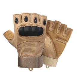 Tactical Military Gloves Shooting Gloves Touch Design Sports Protective Fitness Motorcycle Hunting Full Finger Hiking Gloves (Color: Khaki 2)
