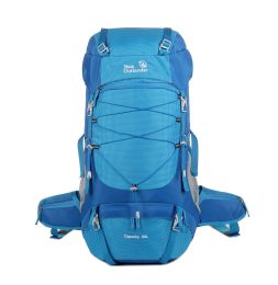 Large Capacity Nylon Backpack as a Hiking Backpack for Camping Trips (Color: Blue2)