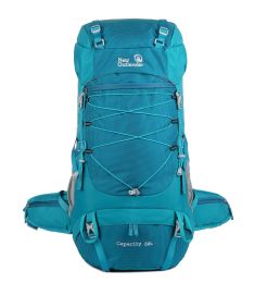Large Capacity Nylon Backpack as a Hiking Backpack for Camping Trips (Color: Blue1)