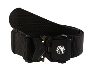 Quick Release Buckle Tactical Belt Military Hiking Rigger Nylon Web Work Belt Heavy Duty Work Belt Stretch Strap ((Coffee) (Color: Black)