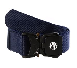 Quick Release Buckle Tactical Belt Military Hiking Rigger Nylon Web Work Belt Heavy Duty Work Belt Stretch Strap ((Coffee) (Color: Blue)