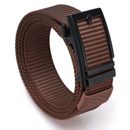 Hefujufang Nylon Ratchet Belt Golf Belt Cobra Buckle for Men/Women Web Belt with Automatic Slide Buckle,Valentines day giftâ€¦ (coloor: coffee)