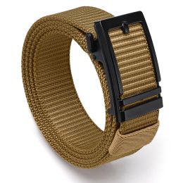 Hefujufang Nylon Ratchet Belt Golf Belt Cobra Buckle for Men/Women Web Belt with Automatic Slide Buckle,Valentines day giftâ€¦ (coloor: brown)