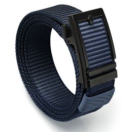Hefujufang Nylon Ratchet Belt Golf Belt Cobra Buckle for Men/Women Web Belt with Automatic Slide Buckle,Valentines day giftâ€¦ (coloor: blue)