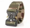 Hefujufang Men's Tactical Belt Military Camouflage Style Nylon Belts Webbing Belt with Heavy-Duty Quick-Release Buckle