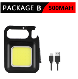 Mini Portable COD Flashlight USB Rechargeable Keychain Light 800 Lumens Bright Keychain Light Small Pocket Lanterns For Outdoor (1: 500mAh)