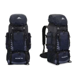 90L 80L Travel Bag Camping Backpack Hiking Army Climbing Bags (Color: Gray Color 90L Dark Blue  Bag)