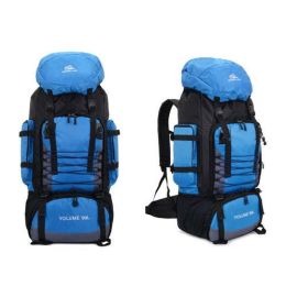 90L 80L Travel Bag Camping Backpack Hiking Army Climbing Bags (Color: Green Color 90L Blue  Bag)