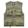 Men's Vest Tactical Military Outdoor Multi-Pockets Jacket Zipper Sleeveless Travels Male Photography Fishing Men