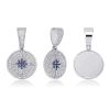 Compass Compass Pendant Full Of Zircon Hip-hop Pendant Hiphop Personality Hipster Men And Women Necklace Jewelry